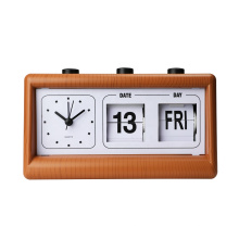 Hot sale  flip calendar day date Table Clock antique
